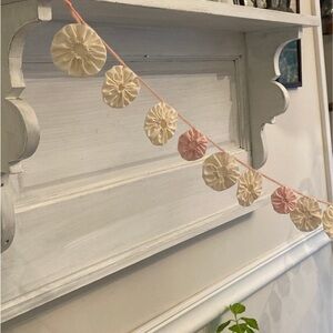 Handmade Pink Buntinting 57” - Soft Pink and White Garland